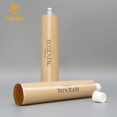 China Eco-friendly Recyclable Custom Aluminum Collapsible Hair Tubes Ointment Cream Cosmetic Curling Metal Packaging Aluminum Tubes for sale