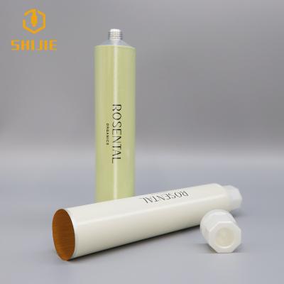 China Eco-friendly Recyclable Aluminum Soft Metal Cream Hand Cream Tube Cosmetics Aluminum Collapsible Tube Packaging With Offset Printing for sale