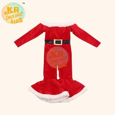 China High Quality Hot Cute Black Belt Children's Outfits Christmas Santa Claus Costumes Breathable Kids Clothing for sale