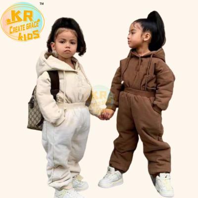 China New arrival casual children sweat suits thick and warm kids winter clothes hoodies for girls for sale