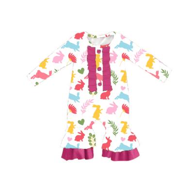 China Wholesale Easter Bunny Breathable Eco-Friendly Baby Romper Wholesale Newborn Baby Clothes Long Sleeve Rompers Baby Romper for sale