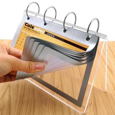 China Environmentally Friendly Custom Acrylic Factory Menu Rack Card Holder Desktop Stand for sale