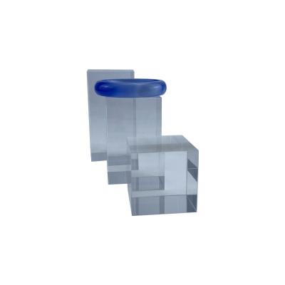 China Deploying Jewelry Clear Cube Acrylic Solid Block For Jewelry Display for sale