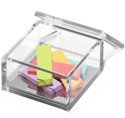 China Sustainable Clear Box Square Stackable Mult-purpose With Lid Acrylic Box for sale