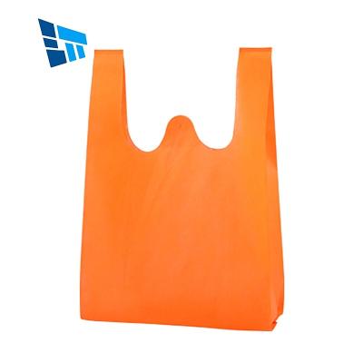 China Handled Nonwoven Vest Tote Bags With Printed Logo LTT Manufacturer Customize Eco Friendly Reusable Fabric Rpet Polyester Buying for sale