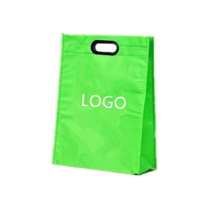 China Environmental Protection Handled Logo Shopping Bags Customized D Cut Non Woven Bag for sale