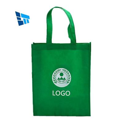 China Sustainable Promotional Foldable Reusable Luxury Handled Grocery Tote Bags For Shopping With Logo for sale