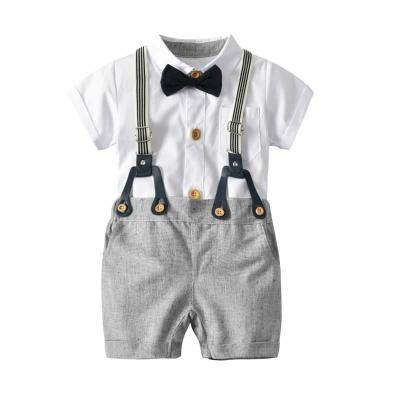 China Anti-Wrinkle Toddler Boy Clothes 2 Years Old Boys Wedding Suits Formal Baby Suits Cotton Made for sale