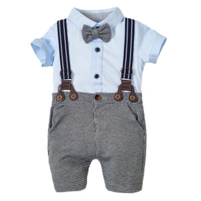 China Anti-Wrinkle Organic Cotton Boys Kids Clothes Boys Clothing Set Baby Suit Romper For 6-9-12 Months for sale