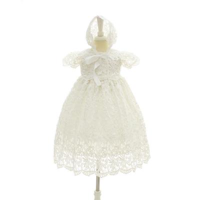 China White Washable Lace Baby Dress Baptism Christening Gown And Cowl Bautizo Kids Dresses For Girls Special Occasion Dress for sale