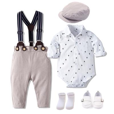 China Anti-wrinkle Kids 2t Shirt Dress Baby Boy Two Piece Suit Set Formal Suits For Little Kids for sale