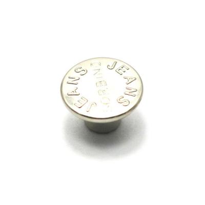 China Viable Hot Sale Denim Buttons Custom Foggy Silver Metal Lattice Buttons Engraved Logo Snap Button For Clothes for sale