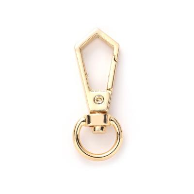 China Eco-friendly Carabiner Snap Hook Lanyard Swivel Clip Handbag Hardware Light Gold Metal SS For Bags for sale