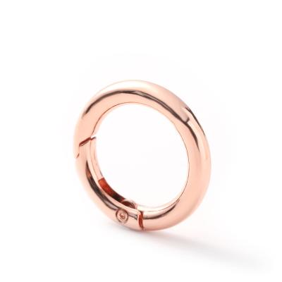 China New Fashion Rose Gold Metal O Ring Detachable Eco-friendly Ring Gate Ring Round Carabiner Ring Wholesale for sale