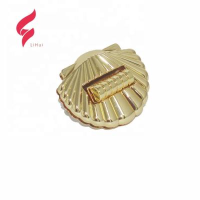 China Eco-friendly Handbag Accessories Eco-friendly Metal Shape Handbag School Bag Lock Ladies Bag Accessories Light Gold Color Gold Color Bag Lock for sale