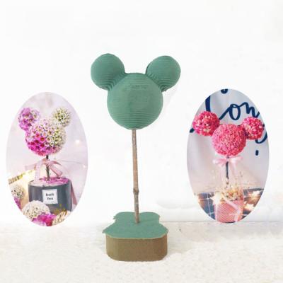 China Wedding Diameter Size Foam Sphere 3D Mickey Mouse Heart Panda Phenolic Resin Decoration Customized Wet Floral Foam In Stock for sale