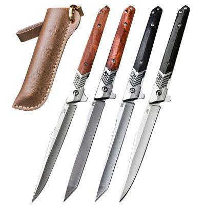 China High Inch Knob Hardness Folding Knife M390 Steel Utility Knife With Holster Self Defense Hunting Knife Survival Outdoor Tools Dropshipping for sale