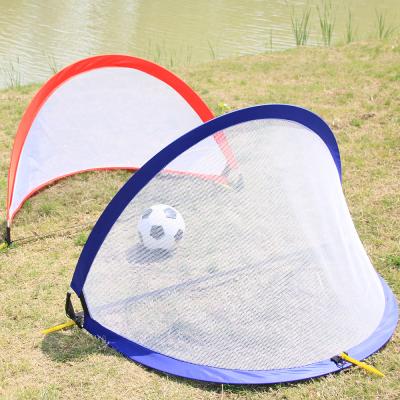 China Mini Soccer Kids Sports 120cm Fiberglass Training Pop Up Soccer Goal Portable Soccer Goal Net For Kids Football Training for sale