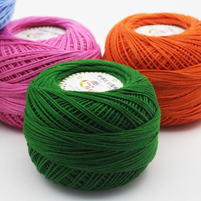 China High Quality Fancy Lace Yarn 32S 100% Cotton Yarn For Crochet Hand Knitting Lace Yarn for sale