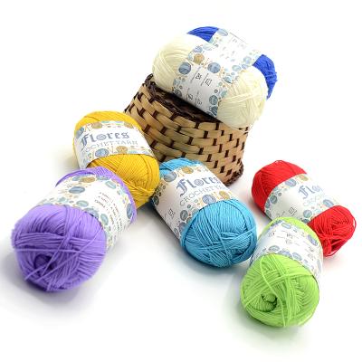 China Anti-static lace milk cotton yarn 4 ply benang rajut 3ply milk cotton yarn 5ply 50g lot bamboo cotton knitting yarn for hand knitting for sale