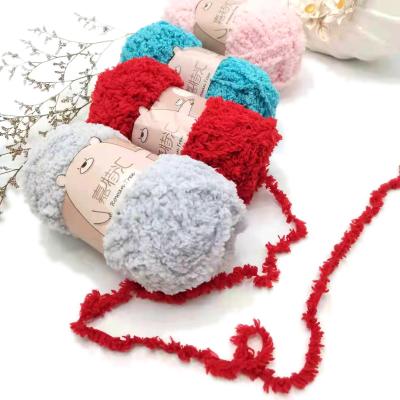 China Anti-pilling china wool knitting novelty yarn hand knitting polyester popcorn crochet wool fancy for knitting scarf for sale