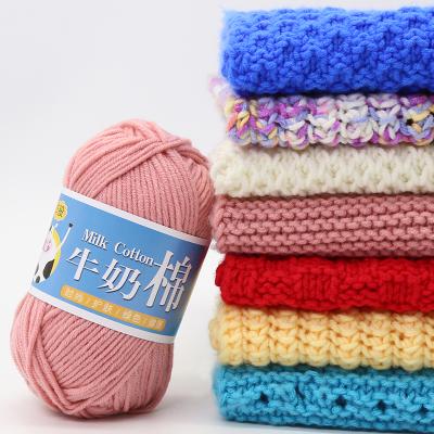 China China Manufacturer Anti-pilling Yarn Crochet 100% Acrylic Milk Cotton Yarn 50G Crochet Yarn Milk Cotton For Crocheting for sale