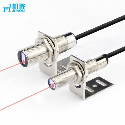 China Industrial Automation M12 M18 Cylindrical Shape Diffused Mode Laser Sensor Switch NPN NO Output for sale