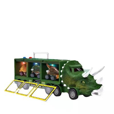 China Children Power Dinosaur Transport Vehicle Car Toy Children Inertial Model Car Set With Light Noise 36*11*14cm for sale