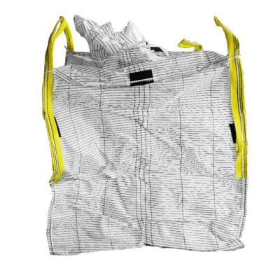 China PROSKY conductive recycled pp woven fibc big bag with 5:1 safety factor super bag to 1 ton jumbo sand bulk bag supplier for sale