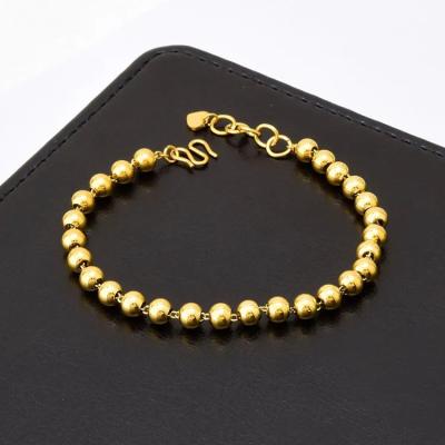 China Fashion Wholesale Fashion Women Jewelry Beaded Bracelets Jewelry 18K Gold Plated Stainless Steel Bracelet for sale