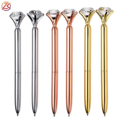 China office & Metal Plated Gold Diamond Gift Pen Crystal Shining Ball Pens Caneta de Pen School Promotion for School Office for sale