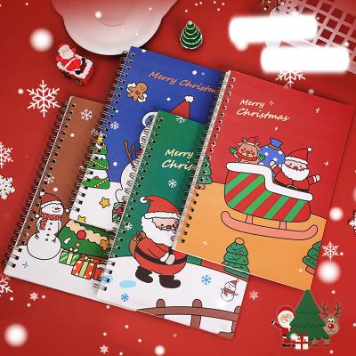 China 60 Pages Hardcover Christmas Coil Notebook Business Notebook Printed High Quality Custom Stationery for sale