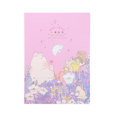 China Hot Cute Cute Office Stationery Notebooks Kawaii Compulsory Office Stationery Notebook Printed Waterproof Line Printed Double-Sided Writing Notebook for sale