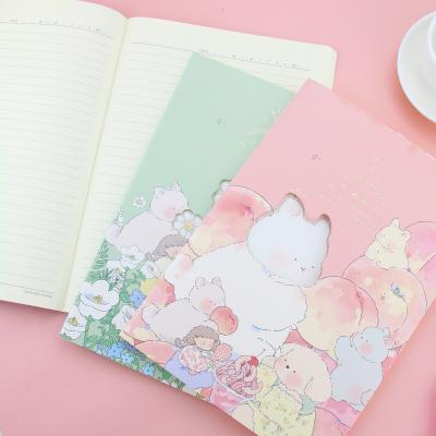 China Printed Promotional Wholesale Customizable Notebooks Printed Line Composition Cute Car Notebook 4 Styles Book Kawaii 80 Page Stationery for sale