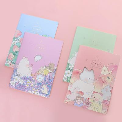 China Cute And Fresh Color Diary A5 Diary Notebooks Stationery Four Styles Student Gift Prize Car Hardcover Line Book for sale