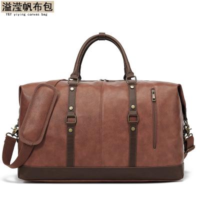 China Outdoor Waterproof Unisex Duffel Bag Geometric Pattern Cowhide Material for sale