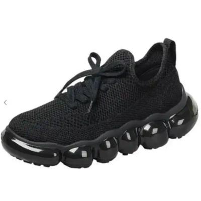 China Runde Zehen Stretch Athletic Schuhe Durchsichtige Sohle Casual Schuhe Schnürsenkel Sneakers Schuhe zu verkaufen