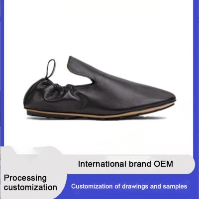 Chine Moccasin d'hiver en cuir authentique en cuir décontracté à glissière chaussures de haute qualité à vendre