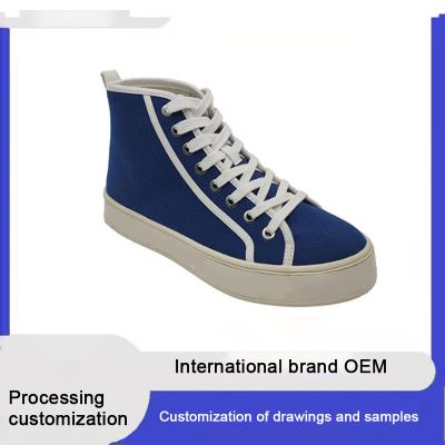 Cina Nuovo stile di moda Unisex Brand Custom Casual Lace-up Flat High-top Scarpe in tela in vendita