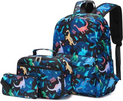 China Mochila de niño Mochila de dinosaurio Mochila de niño Mochila de niños Con caja de almuerzo y estuche de lápiz en venta