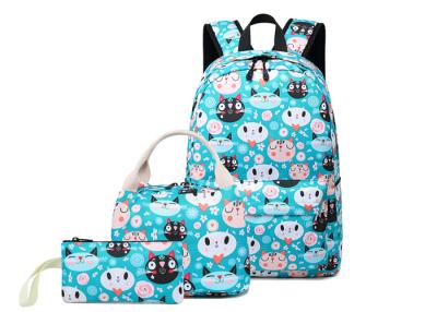 China Mucha capacidad 3pcs Mochila escolar para niños Anti robo con bolso de almuerzo en venta