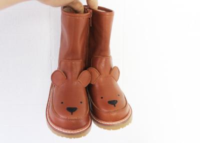 China Botas de cuero de cuero reales de niños en venta