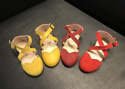 China Summer Little Kids Ankle Strap Ballet Flats for sale