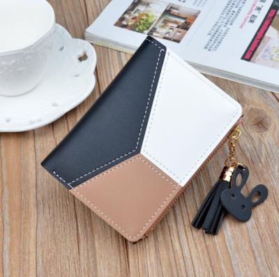 China Patchwork Waterproof Contrast Women Zero Wallet C-1030 for sale