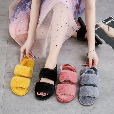 China 2020 fashion trend hot models plush slippers women's slippers-028 for sale