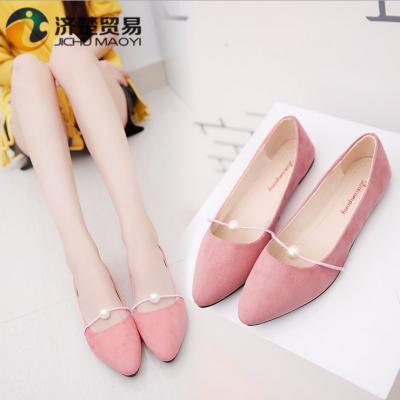 China Good Quality 12 Colors Fancy Lady Women's Flats Slip On Shoes Bead Big Size Lady Shoes for sale