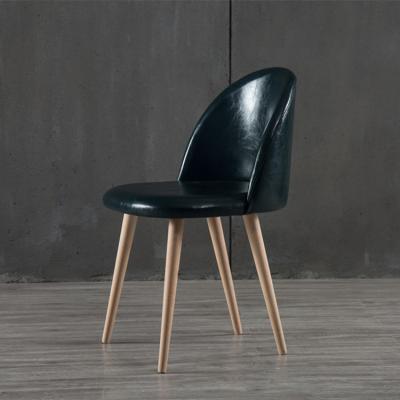 China Soft And Comfortable Cheap Dining Chairs Upholstered Leather Backrest Modern Dining Chairs for sale