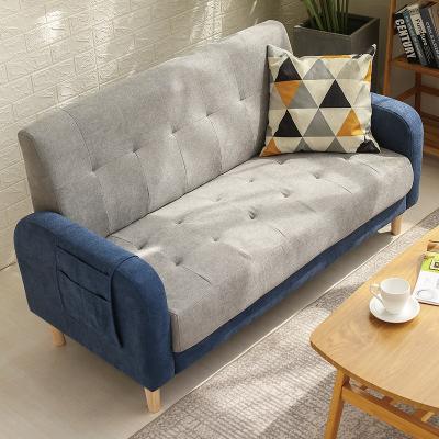 China High Elasticity Sponge Foam Two Seat Sofa Modern Minimal Comfortable Curved Handrail Apartment Small Luxury Sofa for sale