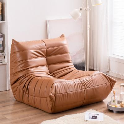 China Other Customized Floor Chair Sofa Furniture Leather Home Upholstered Caterpillar Lazy Sofa for sale