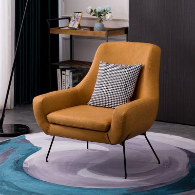 China Luxury Leather High Rebound Customized Living Room Armchair Modern Small Leisure Home Bedroom for sale